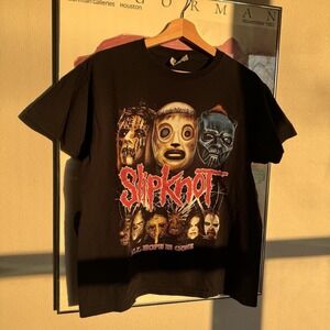 Vintage Y2K Slipknot All Hope Is Gone Band Tee Metal Mens XL Fits Medium Tour